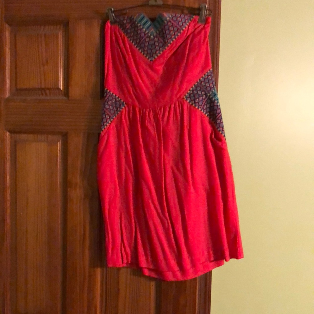 Eoote red strapless sundress